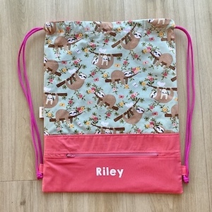 Products: Sloths On A Tree, Personalised Swim Bag - Collections – bee Moore