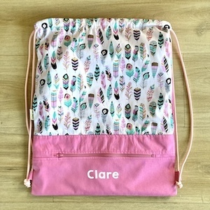 Products: White Feathers, Personalised Swim Bag - Collections – bee Moore