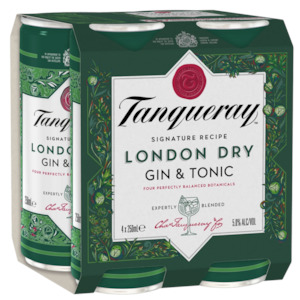 Tanqueray Gin & Tonic 4x250mL