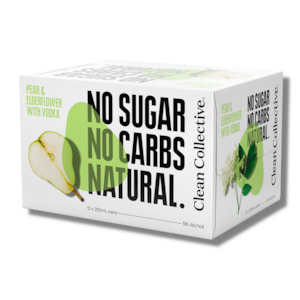 Ready To Drink: Clean Collective Pear & Elderflower 12x250mL Cans
