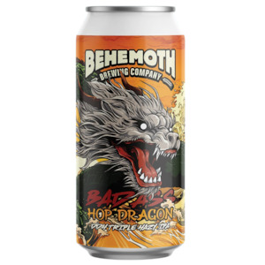 Beer Brand: Behemoth Badass Hop Dragon DDH Triple Hazy IPA 440mL
