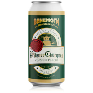 Beer Brand: Behemoth Pilsner Churquill C(NZ)ech Pilsner 440mL