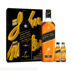 Spirits Brand: Johnnie Walker Black 700mL + JW Double Black 50mL & JW Gold 50mL Giftpack