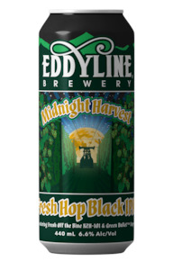 Eddyline Midnight Harvest fresh Hopped Black IPA 440mL