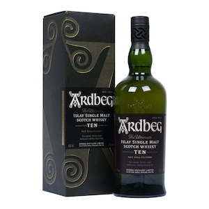 Ardbeg Whisky: Ardbeg 10yo Single Malt 700mL