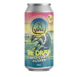 8 Wired The Drop West Coast Pilsner 440mL