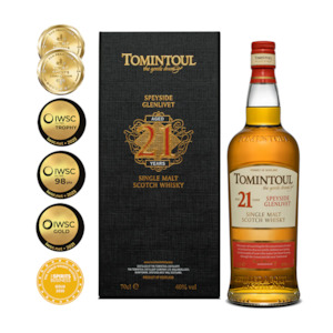 Scotch Whisky: Tomintoul 21yo Single Malt 700mL