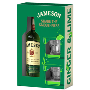 Favourites: Jameson's Irish Whiskey + 2 Glasses 700mL