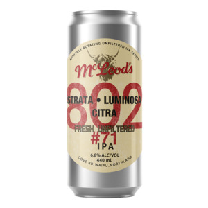 McLeod's 802 #71 Fresh Unfiltered IPA 440mL