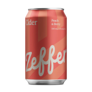 Cider: Zeffer Crisp Peach & Berry 6x330mL