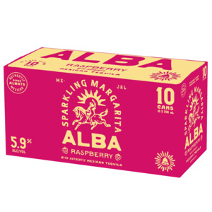 Alba Raspberry Sparkling Margarita 10x250mL
