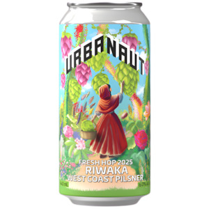 Pilsner: Urbanaut Fresh Hop 2025 Riwaka West Coast Pilsner 440ml