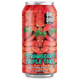 One Drop Brewing Strawberry Triple Take Triple Fruited Imperial Sour 440ml