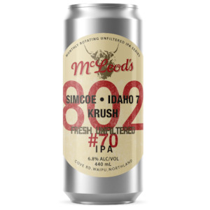 Hazy Ipa: Mcleod's 802 #70 Unfiltered Hazy IPA 440ml
