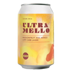 Lager: Sawmill Ultra Mello Passionfruit & Mango Low Carb Lager 330ml