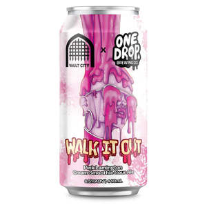 Sour Beer: One Drop Brewing Walk It Out Pink Lamington Sour 440ml