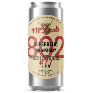 Hazy Ipa: Mcleod's 802 #77 Unfiltered Hazy IPA 440ml