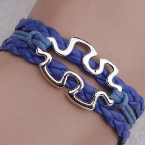 Awareness: Autism awareness bracelet (leather)