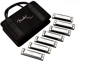 Misc. Instruments: Fender Blues Deluxe Harmonicas 7 Pack With Case