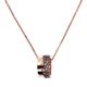 Bronzallure Aurora Morganite Cubic Zirconia Ring on Chain Necklace