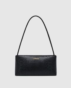 Louenhide Lara Black Croc Bag