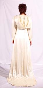 1970's hooded wedding dress