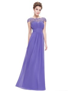 Purple Bridesmaids Dresses: Shirley Lacey Neckline Bridesmaids Dress