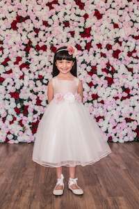 Flower Girl Dresses: Satin Tulle Dress - Vintage Rose