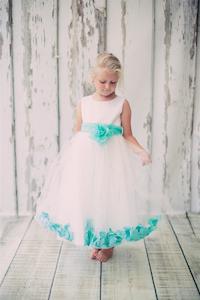 Flower Petal Dress With Sash