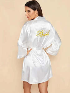 Booby Tape: Satin Bride Robe