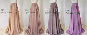 Bridesmaids Skirts: Floor Length Chiffon Skirt With Sash