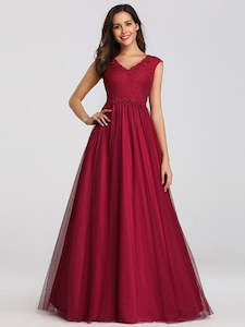 Plus Size Dresses: Floor Length Lace Dress