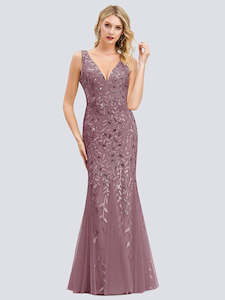 Plus Size Dresses Pink: Lily Fishtail Sequin Evening Dress