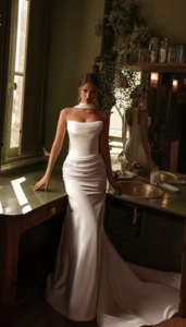 Simple White Wedding Dresses: Lola Satin Wedding Dress
