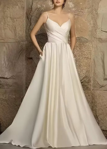 Simple White Wedding Dresses: Kristal Satin Wedding Dress
