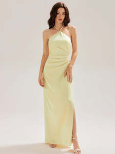 Terri Satin Halter neck Dress