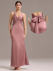 Nina Satin tie back dress