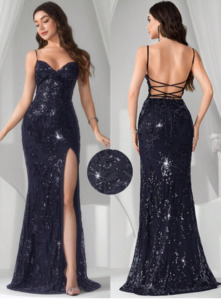 Hazel sequin tie back dress