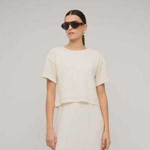 Staple The Label: STAPLE THE LABEL Lyric Boxy Crop Tee