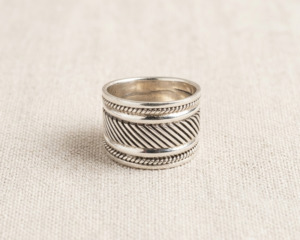 Rings 1: Sterling Silver Diagonal Weave Ring