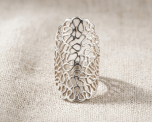 Sterling Silver Modern Line Ring