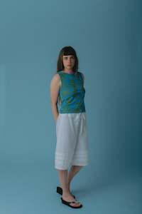 New Zealand Made: Azul Top - Green/Blue