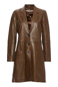 Rue De Femme: Belinda Leather Jacket - Teak