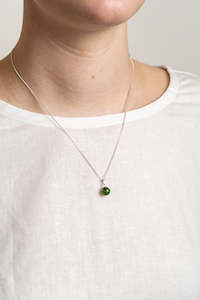 Eden Jewellery: Jade Pendant - Sterling Silver