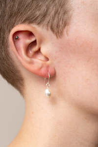 Eden Jewellery: Baroque Pearl Hook Earring - Stering Silver