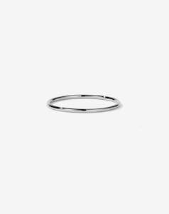 1mm Halo Band - Sterling Silver