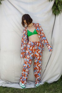 Studio Pant - Rust Floral