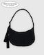 Medium Nylon Crescent Bag - Black.