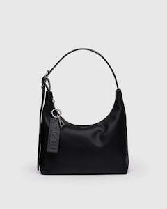 Full Price: Mini Recycled Leather Shoulder Bag - Black