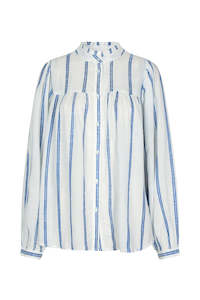 Cara Shirt - Neon Blue Stripe